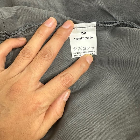 Women Cargo Midi Skirt Gray Medium M Slit Back Pocket Cargo Drawstring Slit - Picture 16 of 16